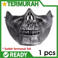 Topeng tengkorak half mask skull army URBEX airsoft