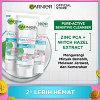 Garnier Pure Active Sensitive Cleansing Gel 100ml Pack of 3