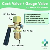 Pressure Gauge Cock Valve 1/2 - Test Valve