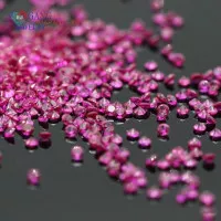 Batu 3 - 5 MM 1 - 3 pcs Red Pink Ruby corundum synthetic grade A5