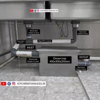 Grease Trap Stainless Steel/Penyaring Perangkap Lemak Minyak Sink