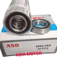 Bearing 6904 2RS ASB Ukuran 20x37x9 mm Bering 6904-2RS 20 x 37 x 9 mm