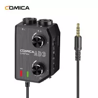Comica LinkFlex AD3 - Dual XLR Audio Mixer Adapter with Preamp Phantom