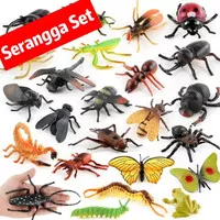 Mainan Edukasi Anak Binatang Serangga Karet Set Figurin Insect Figure 