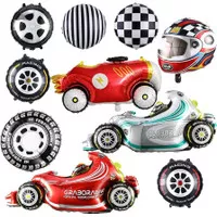Balon Foil F1 Race Car / Formula 1 Racing Car / Speedy Race Car / Helm