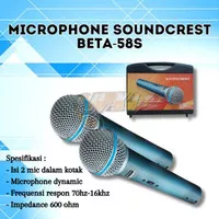 MIC MICROPHONE SOUNDCREST BETA 58 D SOUNDCREST BETA 58D KOPER ISI 2