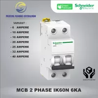 MCB iK60N 2 PHASE 6kA SCHNEIDER 2 POLE 2P - 6A/10A/16A/20A/25A/32A/40A