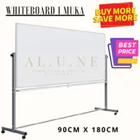 Kaki Whiteboard Papan tulis 1 muka dengan kaki 90 x 180 cm Sakana