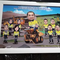 karikatur digital wajah keluarga + kado unik + cetak foto A4/ A3