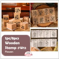 DIY Wooden Rubber Stamp Stempel Kayu Journal, Scrapbook, Diary #W11