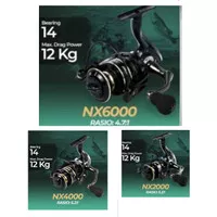 Reel Pancing TaffSPORT Metal Reel Pancing Spinning Fishing Reel Black