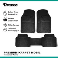 Karpet Mobil Karet Universal 3in1 Depan Belakang (3Pcs) Premium DRACCO