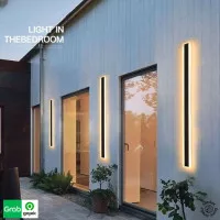 Lampu Dinding Taman Outdoor LED Long Strip Wall Lamp Minimalis 24W
