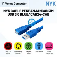 Cable Perpanjangan 3M USB 3.0 Blue Nyk / Kabel Usb 3 Meter/ CAB24-CAB