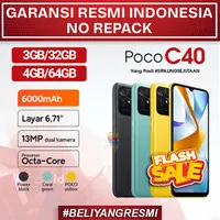 POCO C40 - 3/32 GB - 4/64 GB - Garansi Resmi Xiaomi