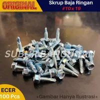 Skrup / Sekrup Baja Ringan 10 x 19 Baut Canal C (Ecer isi 100 Pcs)