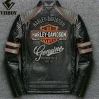 Jaket kulit harley davidson genuine,jaket pria, jaket kulit asli