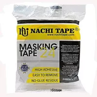 Masking Tape Nachi 24mm 1inch 20yard Lakban Kertas Isolasi