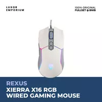 REXUS Xierra X16 RGB LED Wired Gaming Mouse White