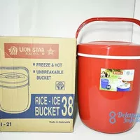 Rice Bucket 38 Liter Rice Bucket Lion Star Termos Nasi Jumbo Termos Es