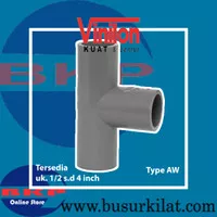 Tee 2 X 1/2 Inch PVC Vinilon AW / Reducer Tee AW / Sambungan Pipa