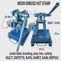 mesin emboss press panas leather hot stamp