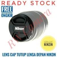 Tutup Lensa Nikon 82mm 82 mm Lens Cap Center Pinch Depan