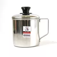 ZEBRA Mug Gelas 10 Cm - 750 ml + Tutup - Bhn Stainless Steel SUS 304