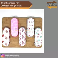 Cup Case Roti (K-Pop) 200x110mm- 100 Pcs Kertas Cup Roti Oval