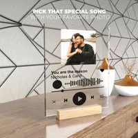 Plakat Lagu Akrilik - Akrilik LED Akrilik Plakat Musik Plakat Spotify