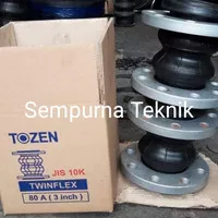 Flexible Rubber Joint 1-1/2 inch twinflex Tozen Jis 10k