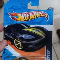 HOT WHEELS C6 CORVETTE HITAM POLICE