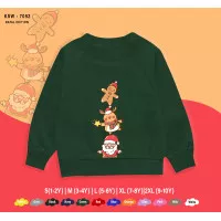 SWEATER ANAK BERGAMBAR SANTA NUMPUK CUTE/SWEATER ANAK LUCU