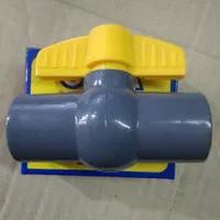 Stop Kran PVC 1/2 inch - Ball Valve PVC PVBG Onda Polos Tanpa Drat