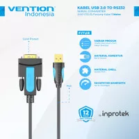 Vention USB to RS232 Kabel Converter RS232 DB9 9 Pin Serial Adapter