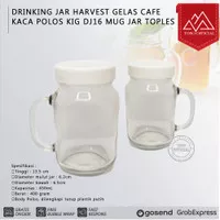 Drinking Jar Harvest Gelas Cafe Kaca Polos KIG DJ16 Mug Jar Toples 