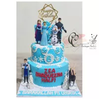 Frozen Cake Tingkat / Kue Ulang Tahun Elsa Frozen / Kue Ultah Frozen