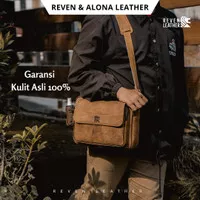 Briefcase Tas Selempang Kerja Kulit Asli Sling Bag Laptop Pria Cowok