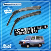 Wiper Toyota Kijang Super / Wiper Mobil Frameless - 1 Set Depan
