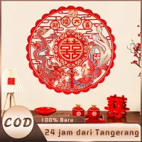 Isi 2  35/45cm Tempelan Wedding Sangjit Pernikahan Shuang Xi Sticker