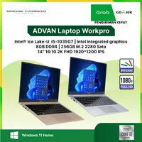 ADVAN Notebook Laptop Workpro Intel I5 14'' FHD IPS 8GB 256GB Win 11