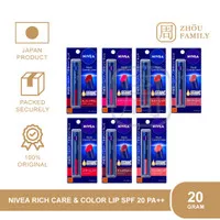 Nivea Rich Care & Color Lip Balm SPF 20 PA++ Original Japan Jepang