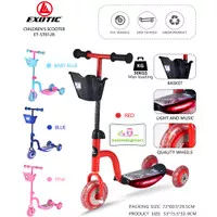 Scooter Otopet Skuter Anak Exotic ST 8128 Musik Lampu Rem Keranjang