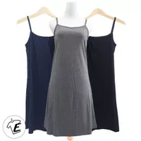 Camisole Tanktop Dress - Inner Dress Tanktop Tali - Mini Dress Wanita