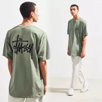 STUSSY Basic Small Logo Sage Green Tshirt - ORI