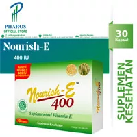 Nourish-E 400 IU Vitamin E Supplemen Kesehatan - 30 Soft capsules