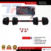 Dumbbell Set 20 Kg PVC Alat Olahraga Barbel / Dumbel PVC