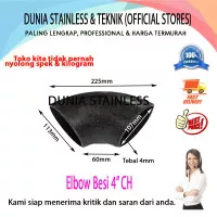 Elbow besi 4 sambungan pipa hitam alat alat teknik bangunan interior