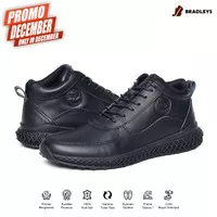 Bradleys Hero TL Black - Sepatu Kulit Formal Kasual Semi Boots Pria