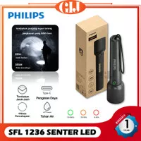 Philips Lampu Senter LED / Senter Police Swat Flashlight Super Terang